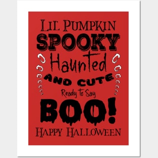 Spooky Lil' Pumpkin in Dark Font Posters and Art